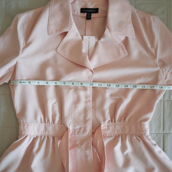 Banana Republic Soft Pink Lightweight Peplum Blazer with Bows NWT - Picture 5 of 10